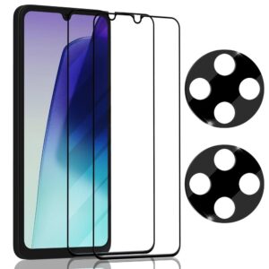 2-Pack Xiaomi Redmi 14C Skrmskydd & 2-Pack linsskydd - Hrdat Glas 9H - Super kvalitet 3D