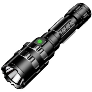 OBOSOE Grön ficklampa - 1000 lumen stark grön ljus, 300 meters räckvidd, 5 ljuslägen, vattentät för camping och jakt