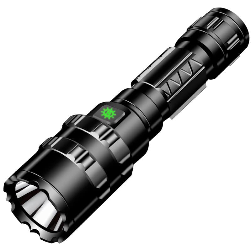 OBOSOE Grön ficklampa - 1000 lumen stark grön ljus, 300 meters räckvidd, 5 ljuslägen, vattentät för camping och jakt