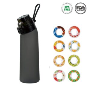OBOSOE Air-Up Luftvattenflaska 700ml –8 Smakkapslar | Sockerfri & Aromatisk | Gradient med Suprör