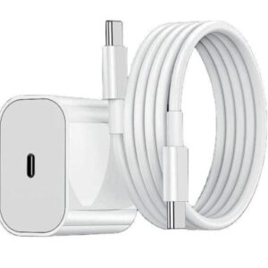Laddare USB-C kompatibel iPhone 15 16 17 Samsung strmadapter 20W + 2m Kabel