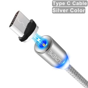 1m magnet laddare fr USB-C svart