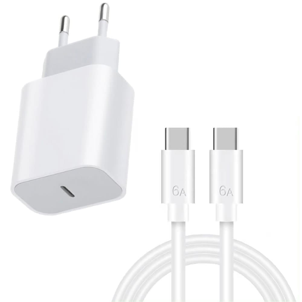 USB-C Snabbladdare 20W + 1M Kabel iPhone & Android
