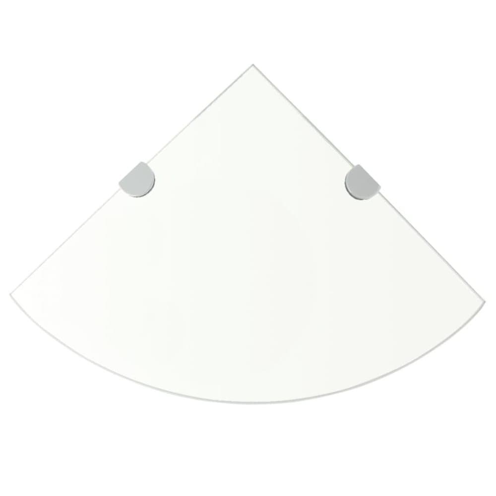 vidaXL Hrnhylla frkromade hyllkonsoler glas genomskinlig 35x35 cm