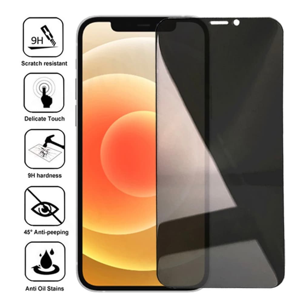 3-PACK Anti-Spy Skärmskydd HD 0,3mm iPhone 12 Pro