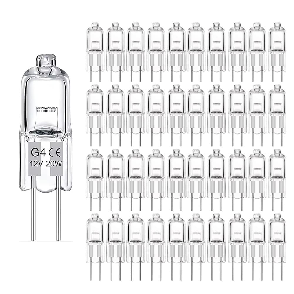 10-Pack G4 Halogenlampor 20W 12V – Varmvitt Ljus för Optimal Belysning