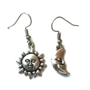 Örhängen - Sol Måne Assymetriska - Pagan Boho