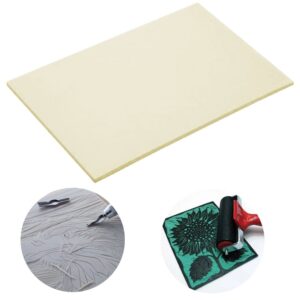 Linoleum SOFT-platta för linosnittstryck Essdee SoftCut BEIGE ecru 21x15cm