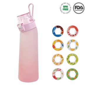 OBOSOE Air-Up Luftvattenflaska 700ml – 8 Smakkapslar | Sockerfri & Aromatisk med Suprör För Kontor, Resor & Träning