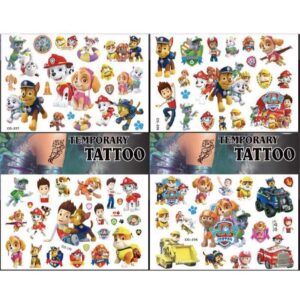 Paw patrol tatueringar - 4 ark - Barn tatueringar