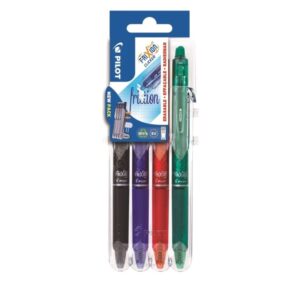 Pilot FriXion Clicker 0,7 mm Set-2-Go med 4 st. ass. färger