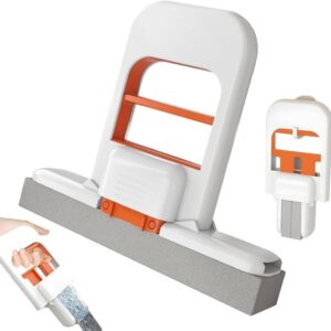 OBOSOE 1/2-Pack Handhållen Mini Mopp, Självrengörande Svampmopp, Torr Rengöringsmopp För Bord, Kök, Badrum & Glas