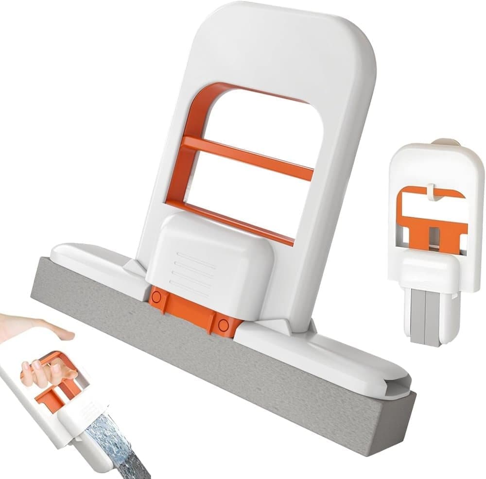OBOSOE 1/2-Pack Handhållen Mini Mopp, Självrengörande Svampmopp, Torr Rengöringsmopp För Bord, Kök, Badrum & Glas