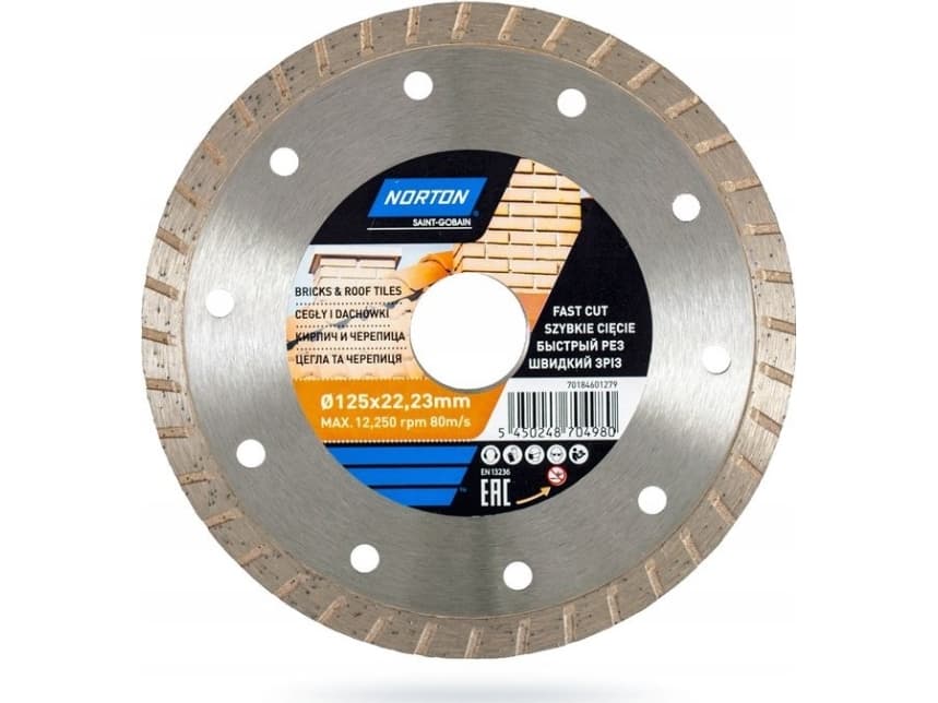 Norton Clipper 125x22,2mm kontinuerlig turbo diamantrondell för tegelstenar (70184601279)
