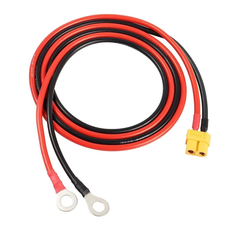 XT60 A O Ring Terminal XT60 Hona O Ring med 1Mt 12AWG Silikontråd, för FPV Drone Racing (1Mt) - Tillbehör till Fjärrstyrda Leksaker Kabel