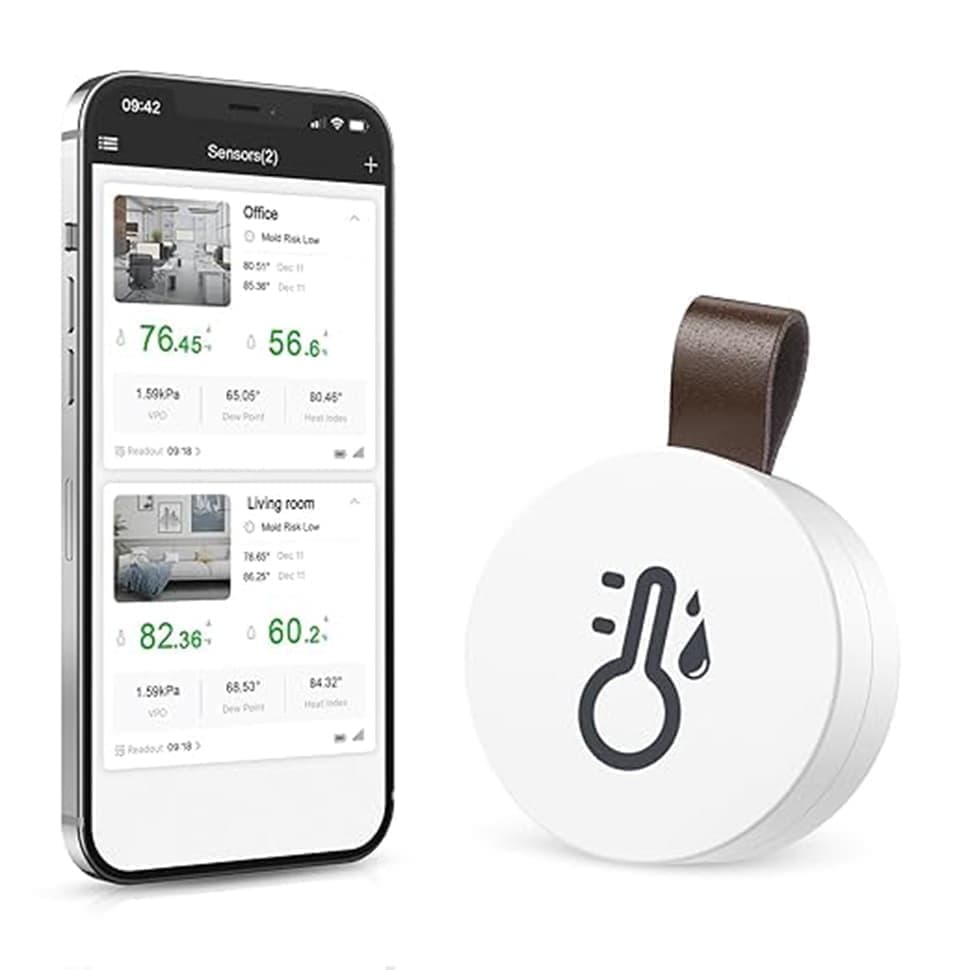 Lollanda Bluetooth Termometer & Hygrometer med Datalagring / Trdls termometer och hygrometer med App och Datavisning