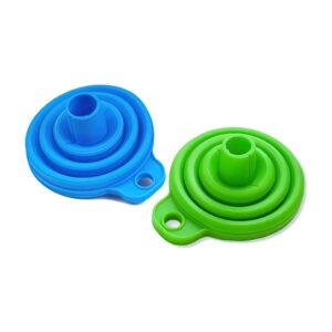 2-Pack - Tratt i Silikon - Hopfällbar - 7 cm