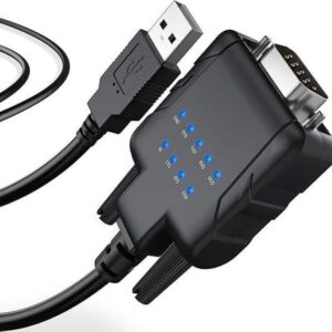 USB till seriekabel-adapter - USB232A-E-A - DB9 - 1m kabel - Kompatibel med Windows/macOS/Linux - 9 LEDar