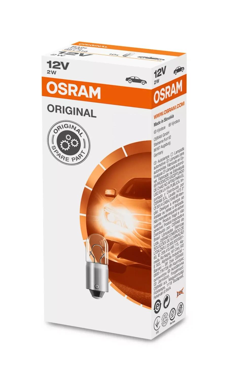 Osram ba9s t4w 10-pack Original lampor position mm 2watt