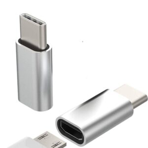 NRDIC Adapter Micro USB hona till USB C hane metal svart