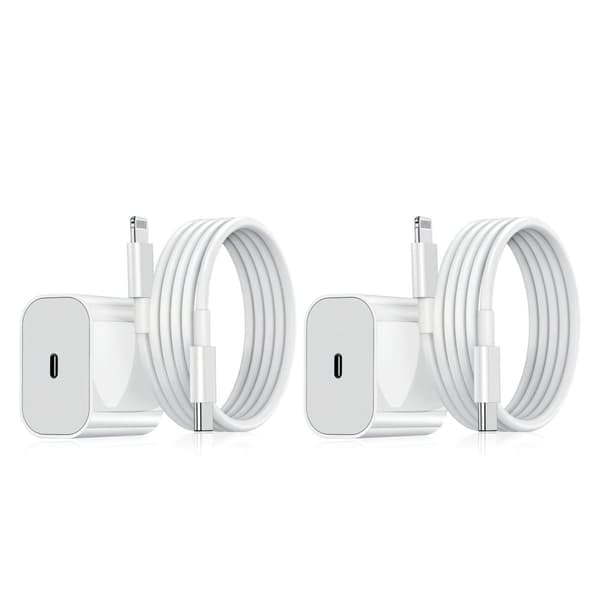 2-Pack - Laddare fr iPhone Adapter+Kabel 20W USB-C Snabbladdare