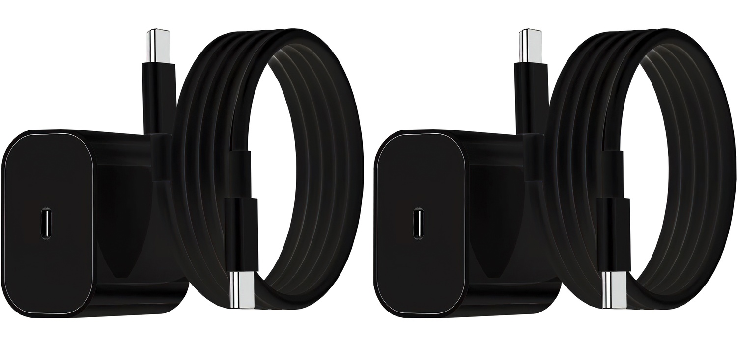 2-Pack - Laddare för Samsung 25W - Adapter+Kabel USB-C Snabbladdare