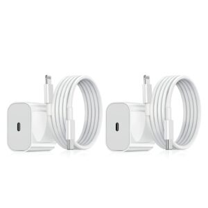 2-Pack - Laddare fr iPhone Adapter+Kabel 20W USB-C Snabbladdare
