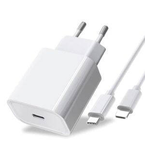 20W snabbladdare för Apple iPhone 13 12 11 Pro Max, Mini X XS XR, AirPods, iPad, USB C v EU Adapter Laddare och kabel AK