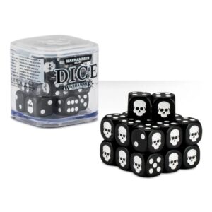 NY! Warhammer 12 mm Dice set 20 tärningar Svarta