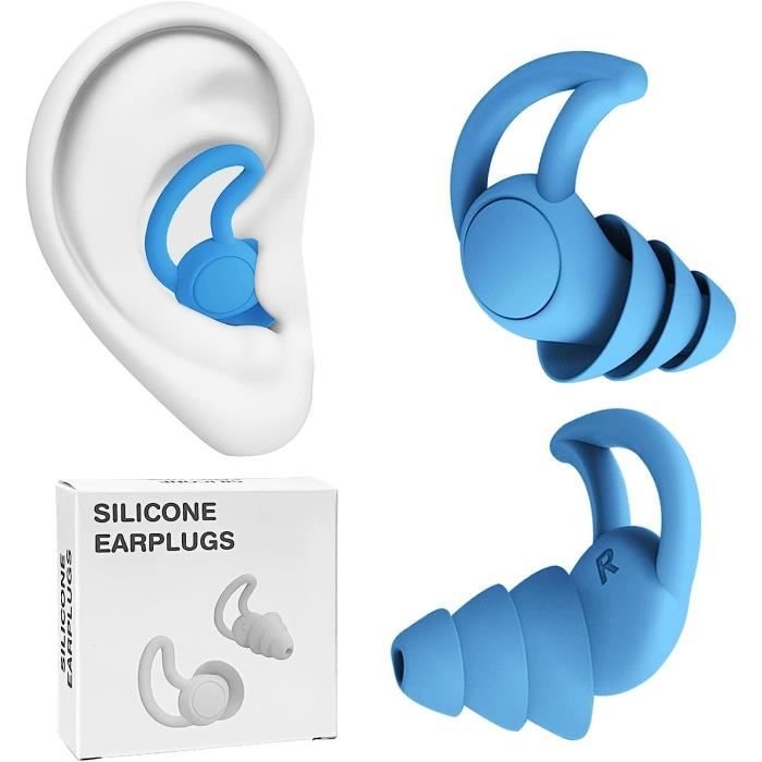 Par av silikonronproppar, 30db-40db brusreducerande ronproppar, ronproppar fr smn, lsning, resor -
