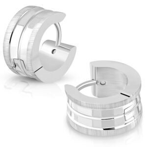Klassiska Sm Runda Silver Hoop rhngen i Kirurgiskt Stl 316L i Fint Mnster