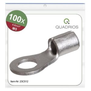 Quadrios 23C512 Ringplintar Tvärsnitt (max.)=6 mm² Håldiameter =5,3 mm Oisolerade 100 st