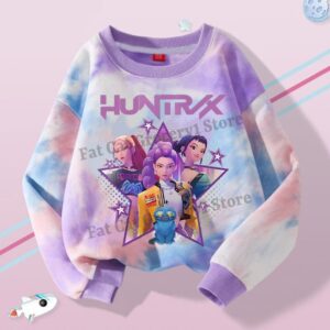 Kpop Demon Hunter Girls Hoodie - Rumi, Mira, Zoey Cute Pullover för barn, vår höstpresent