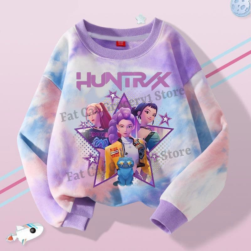Kpop Demon Hunter Girls Hoodie - Rumi, Mira, Zoey Cute Pullover för barn, vår höstpresent