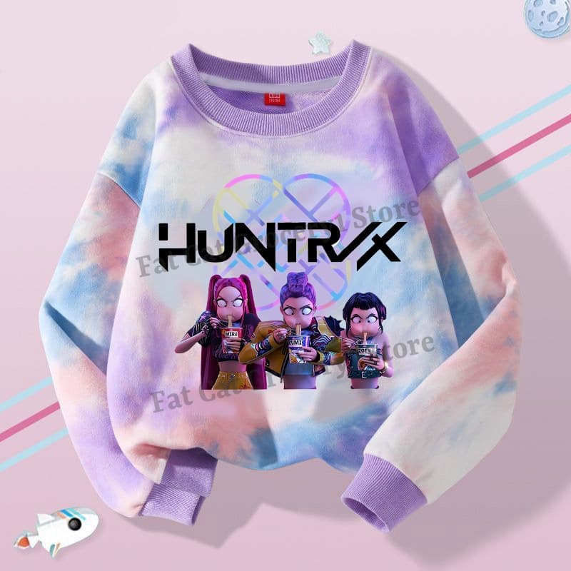 Kpop Demon Hunter Girls Hoodie - Rumi, Mira, Zoey Cute Pullover för barn, vår höstpresent