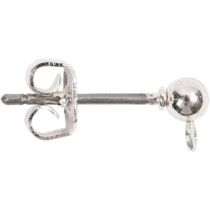 Örhängen med Ögla 13 mm Silverpläterad 10 st