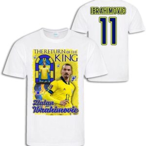 Zlatan Ibrahimovic Sverige t-shirt med Return of the king tryck