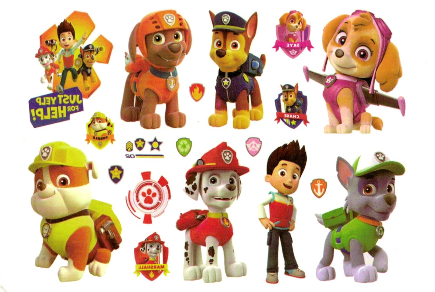 Paw Patrol barntatueringar 12 st frgglada motiv