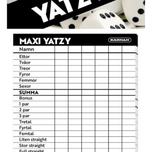 Krnan Extrablock till Maxi Yatzy