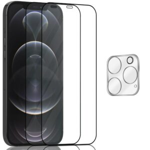 2-Pack Iphone 12 Pro Skärmskydd & 1-Pack linsskydd - Härdat Glas 9H - Super kvalitet 3D