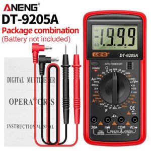 OBOSOE Digital Multimeter – Kondensator- och Transistortestare med AC/DC, Automatisk NCV och Analog Display