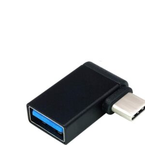 NÖRDIC USB-C hane till USB-A hona vinklad adapter 90 grader