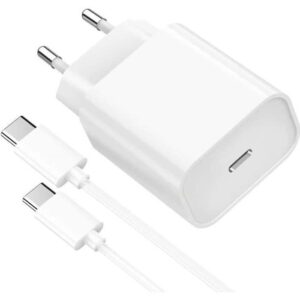 Laddare 20W + USB-C till USB-C-kabel 2m för iPad Pro 12,9 tum - iPad Pro 11 tum - iPad Air 4 Phonillico®