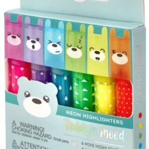 Överstrykningspennor Mini Teddy's Mood 6-pack Legami