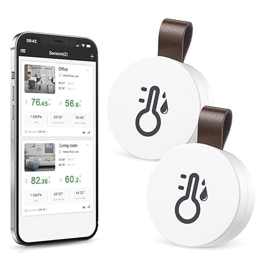 OBOSOE 1/2/3-pack Bluetooth Termometer & Hygrometer med App – Trådlös Temperatur- och Fuktmätare med Datalagring