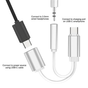 USB C till 1x usb C hona och 1x3.5mm AUX