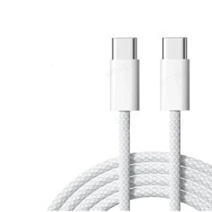 NRDIC 0,5m USB 2.0 USB-C till C kabel fr iPhone 15/15 Pro/15 Plus/15 Pro Max 2,4A 480Mbps 60W vit