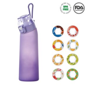 OBOSOE Air-Up Luftvattenflaska 700ml – 8 Smakkapslar | Sockerfri & Aromatisk med Suprör För Kontor, Resor & Träning