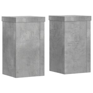 vidaXL Växtställ 2 st betonggrå 10x10x18 cm konstruerat trä