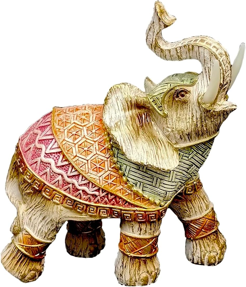 OBOSOE Elefant prydnad 13,5cm Feng Shui lyckobringande prydnadsfigur hem prydnad dekoration